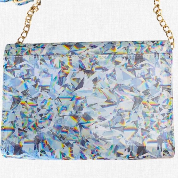 Betsey Johnson Prism Kaleidoscope Crossbody Wallet Bag Purse NWOT - Picture 3 of 11